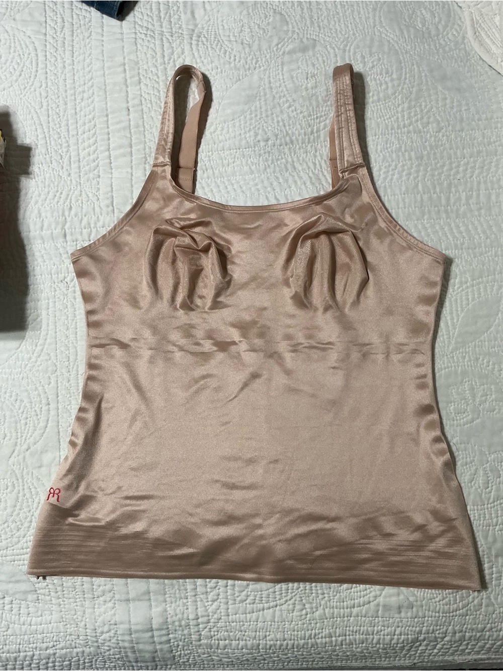 Ruby Ribbon Seamless Shaping Cami Tank Nude Beige Size 38